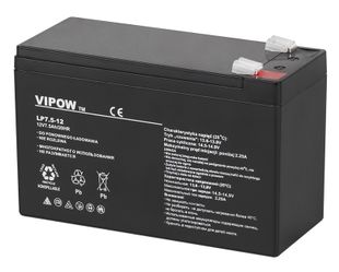 Acumulator plumb-acid AGM 12V 7.5Ah, pentru UPS si sisteme alarma, reincarcabil, 151x65x100 mm, Vipow BAT0214