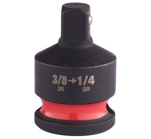 Adaptor cheie tubulara impact Milwaukee SHOCKWAVE, 3/8 la 1/4, otel Crom Molibden, blocare cu bila, lungime 28 mm, 4932480299