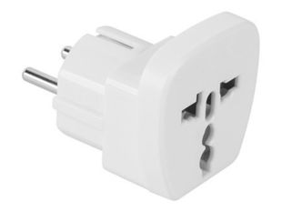 Adaptor priza universal pentru standard UK, stecher britanic, alb, ZLA0566F