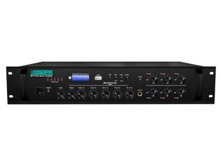 Amplificator audio PA cu mixer DSPPA, 350W, 6 zone, USB, SD, tuner FM, 4 intrari MIC, 3 AUX, iesire 100V, 4-16 Ohmi, AUDA-DSP-MP1010U