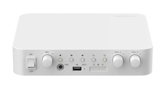 Amplificator cu mixer IP Hikvision DS-QAE1A80G1-VB, 2 zone, 80W, USB/Bluetooth/RCA, intrare microfon, Alarma