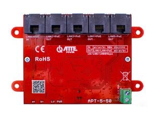 Extender switch LAN si PoE, 5 porturi 10/100/1000Mbps, 90W, IP20, Atte Power APT-5-50