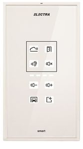 Post de interior Electra Touch Line ATM.0S083.ELWTL, ecran de sticla securizata chimic, tastatura touch iluminata, carcasa ABS, alb