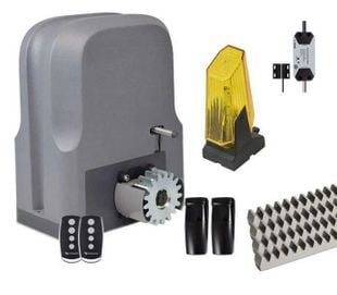 Kit automatizare poarta culisanta 600 Kg Linomatik Slide6 + 4 metri cremaliera metalica, releu wireless SLIDE6KIT-NCP-FULL