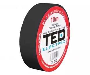 Banda izolatoare TED TED004864, lungime 10m, diametru 19mm, neagra