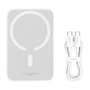 Baterie portabila wireless Baseus P10059002223-00, 15W, 6000mAh, 20W Type-C, material PC+ABS