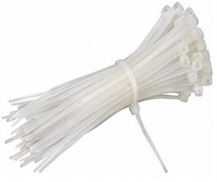 Coliere de plastic zimtat 150 X 4 MM ALBE (100 BUC/SET), BRD4X150