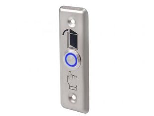 Buton de iesire incastrabil, din inox, led de stare albastru, PBK-811A(LED)-BL