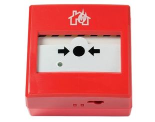Buton incendiu conventional, interior, resetabil, LED status, montaj pe perete, include cheie, Inim IC0020G
