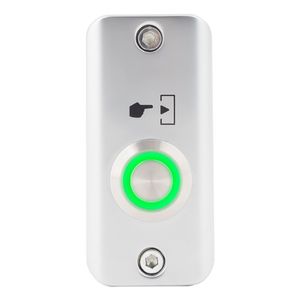 Buton de iesire aplicabil, 12V, LED semnalizare, aliaj de zinc, IP65, SMB-S001(LED)-rdgn