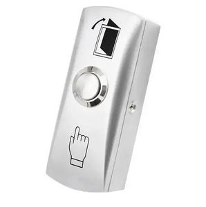 Buton de iesire cu contact de tip NO / COM, 5-36V, Carcasa din Zinc, Argintiu, Sebury NBT-009
