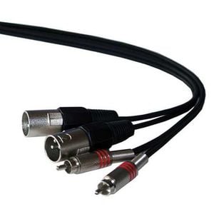 Cablu audio 3M 2 RCA Tata la 2 XLR Tata Stereo, CM3RX-2