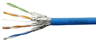 Cablu retea U/FTP Cat.6a cablare structurata, Schrack HSKF423HB1, 500MHz, 4x2xAWG23/1, LS0H, Euroclasa EN50575, albastru