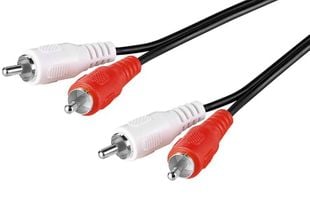 Cablu audio 5metri, platina si nichel, 2 bucati, Goobay Cablu 2RCA la 2RCA 5m