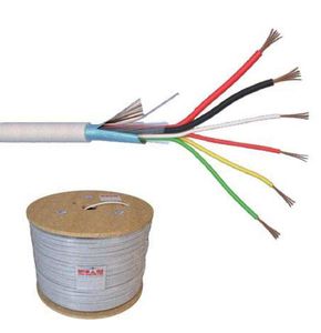 Cablu de alarma cu 6 fire ecranate, 0.22 cu alimentare, cupru integral, rezistent la flacara, 500m, ELAN 6CUEF+2x0.75-T