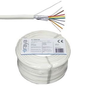 Cablu de alarma cu 6 fire ecranate, din cupru 100%, rola 100m, eRaya AL10622-100