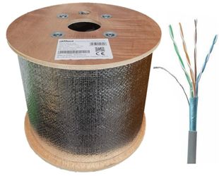 Cablu de retea FTP Cat5e, Cupru, Manta din PVC, 305m, Dahua PFM920I-5EF-C