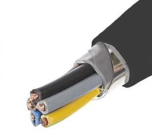 Cablu electric, cupru unifilar clasa de flexibilitate 1, izolatie de PVC, armatura din banda de otel, CYABY5X10
