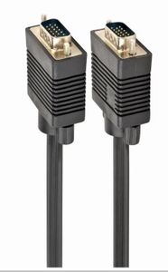 Cablu VGA negru 3 metri, dublu izolat, Full HD pana la 60Hz, CC-PPVGA-10-B(3M)