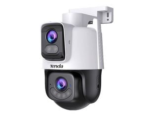 Camera wireless duala de exterior Tenda TND-RH9-WCA, Rotire si inclinare, Wi-Fi 6, 3+3 MP, IR + LED, audio bidirectional, IP65, detectie AI