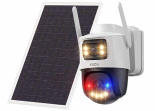 Camera supraveghere cu panou solar, baterie si slot card SIM 4G LTE Imou AOV Dual, 10MP (5x5MP), Wi-Fi 6, alarma, IR 25m, rotire si inclinare din aplicatie, audio bidirectional, slot microSD, IPC-SA70F-10M0T2-EU/FSP008