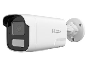Camera supraveghere IP Hikvision HiLook IPC-B420HA-LUF/SL(6mm), 2 MP, lentila 6mm, Smart Hybrid Light, IR+LED 50m, detectie AI, audio bidirectional, PoE, IP67, slot card microSD
