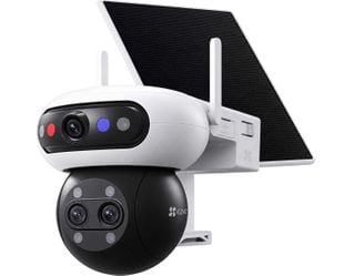 Camera wireless cu panou solar EZVIZ CS-CB90f/SP (5MP+5MP+5MP), 3 lentile 3K, Wi-Fi 6, iluminare duala, panou solar 8W, audio bidirectional