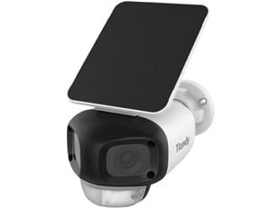 Camera wireless cu panou solar Tiandy, 4MP, Wi-Fi, 2 lentile, 2.8mm, Color Maker, IR 50m, LED 30m, detectie AI, audio bidirectional, IP65, TC-C387N 8ARA-28