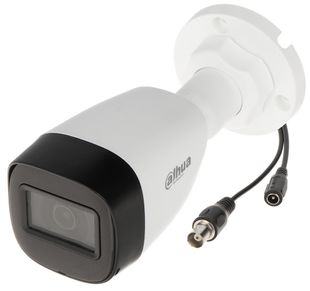 Camera bullet Dahua, 5MP, lentila 2.8mm, IR 30m, microfon prin HDCVI, HAC-HFW1500C-A