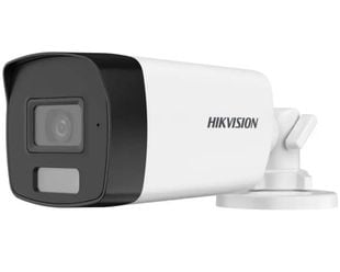 Camera de supraveghere Hikvision Smart Hybrid cu LED alb si IR 40m, 2MP,  2.8mm, microfon incorporat, IP67, DS-2CE17D0T-LFS(2.8mm)