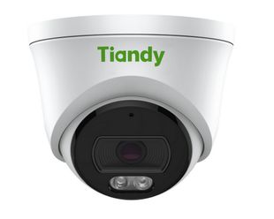 Camera supraveghere IP turret Color Maker Tiandy TC-C35XS-I3WEYSV5.0, 5MP 2K+, IR/LED alb 30m/15m, Microfon, PoE, IP66
