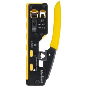 Cleste sertizare pass-through, pentru RJ45 si RJ12, Rebel RB-1006