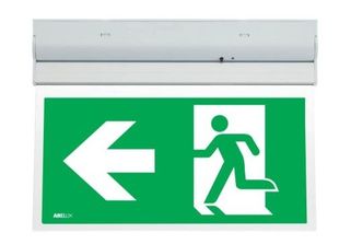 Lampa emergenta EXIT LED SMD 2W, acumulator, sageata stanga, 220-240V AC, autonomie 3h, Arelux WY10M ALN