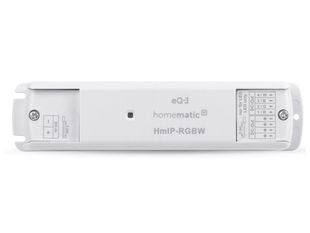 Controler LED Smart Home Homematic IP HmIP-RGBW, 4 canale, 12-24V DC, control prin aplicatie si voce, Alexa, Google Assistant, 868 MHz, IP20