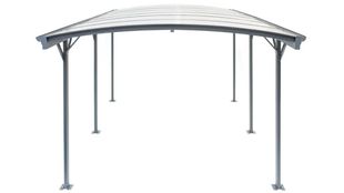 Copertina auto carport Virtuoso OMEGA, aluminiu si policarbonat, 3000x5050mm, gri antracit RAL 7016, vopsit termic, 23-718