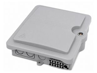 Cutie distributie fibra optica Braun Group, exterior/interior, 2 intrari, 12 iesiri, montaj perete/stalp, plastic anti UV, FDB-212BE