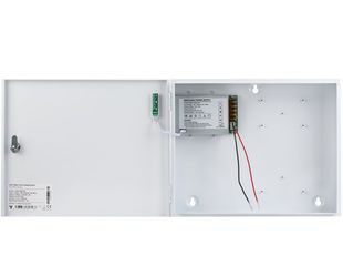 Cutie metalica pentru centrale de control acces ZKTeco, cu sursa de 12-14V@5A, 370 x 300 x 85 mm CAB4-PS5-WH