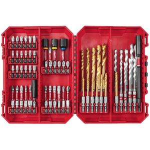 Set de 74 elemente milwaukee 4932501308, bit-uri, chei tubulare, burghie, extense bit