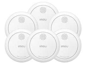 Detector fum Imou ZSM1 Kit-EU-6, alarma 85 dB, notificari aplicatie, 6 detectori