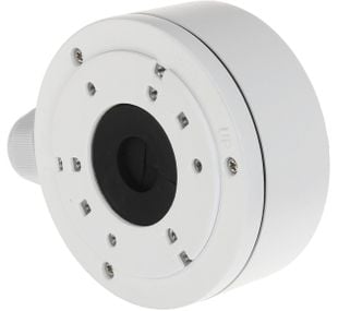 Doza de conexiuni din aluminiu, Alb, Cu presetupa, Potrivita pentru camere de supraveghere, diametru montaj 100mm, Safer SAF-1280ZJ-XS