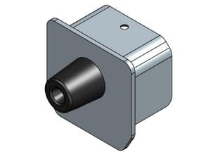 Rola de capat cu protectie din cauciuc, fixare cu surub pentru sina C75, EC75