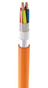 Cablu rezistent la foc JE-H(St)H2x2x0.8Q5+ pentru detectie incendiu Q5+, 2x2x0.8 mm, 300V, FE180, PH120, ecranat, LSZH, CPR