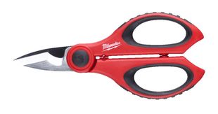 Foarfeca Milwaukee pentru electricieni, surub de strangere reglabil, canelura rotunjita pentru dezizolat, punct sertizare cablu, 4932478620