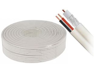 Cablu coaxial CUPRU INTEGRAL RG6 + 2X0,75 alimentare 100M Safer, TW100S