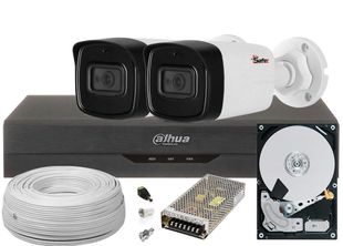 Kit complet 2 camere supraveghere video 5MP exterior, KITFULL2X5MP80M-TW