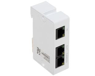 Extender High PoE, DAHUA PFT1300, 3 porturi RJ45, montare pe sina DIN