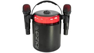Boxa karaoke 120W, 4inch/ 10cm, Ibiza Sound KARAHOME-BK, Bluetooth, USB, microSD, AUX, Coax, 2x microfoane 2.4GHz, baterie Li-ion 3.7V 4000mAh, negru