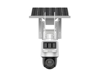 Camera 4G cu SIM si Panou Solar Hikvision Pro DS-2DE2C400IWG-K/4G/C05S10, Alarma, 4MP 2K, IR + LED 30m, 4G, Acumulator 1.85 W, PIR + Radar