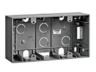 Cutie aplicata pentru 2 aparate, ABS, antracit, 154x 83x 42mm, Schrack EV115307