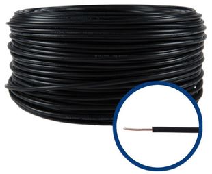 Conductor FY 1,5 mm, solid, 100 m, FY1.5-NEGRU